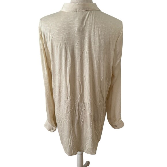 Anthropologie Dolan Left Coast Oversized Long Sleeve Blouse‎ Lagenlook Size L - Picture 3 of 8